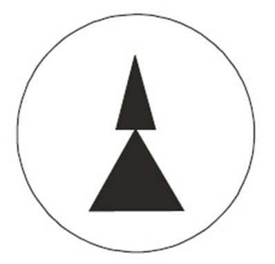 PRTA1006PI: Black Double Arrow on White Background Button For Single Element