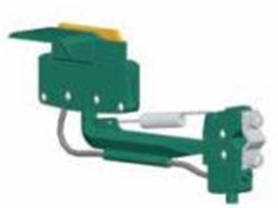 399372: 50 Amp Gound Collector With Left Deflector (Green)