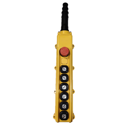 B-84-B3: 8 Button Pendant Station. E-Stop and 6 x 2 Speed Contact Elements