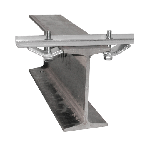B-100-BR6A: Straight Steel Bracket - 14 Holes 21" with Mounting Clamps