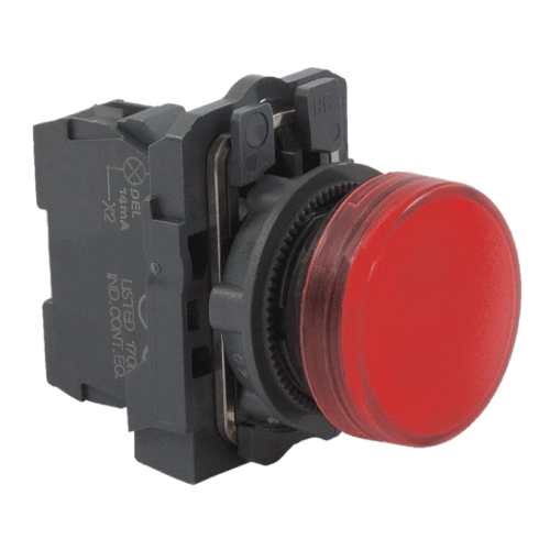 LS-MS-LED-R: Normally Open Momentary Red Pushbutton