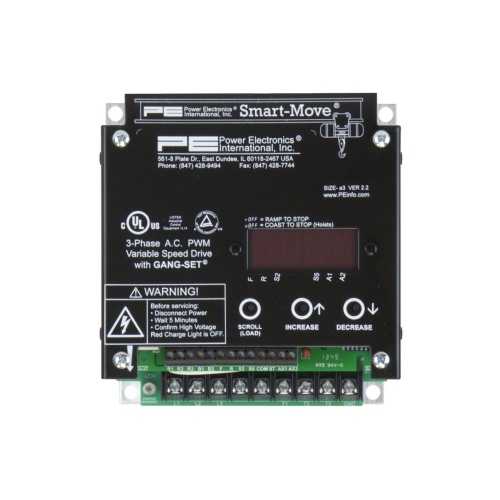 MSM2AR: 2.4 Amp 1 HP 480V Smart Move VFD With Internal Regeneration Resistors and Thermal Overloads