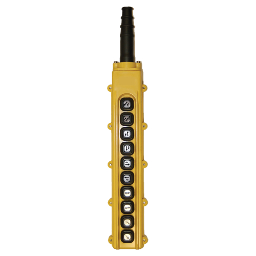 B-85-3: 10 Button Pendant Station. 4 x 1 Speed Contact Elements And 6 x 2 Speed Contact Elements