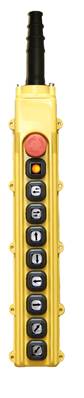 B-85-BE1: 10 Button Pendant Station. EMS / Indicator / 6 x 1 Speed and 2 x 2 Speed Contacts