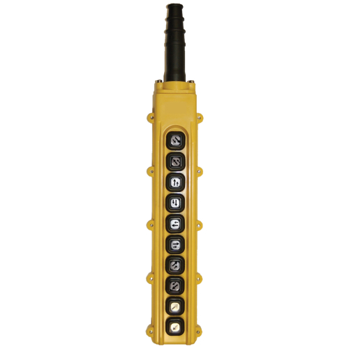 B-85-4: 10 Button Pendant Station. 2 x 1 Speed Contact Elements And 8 x 2 Speed Contact Elements