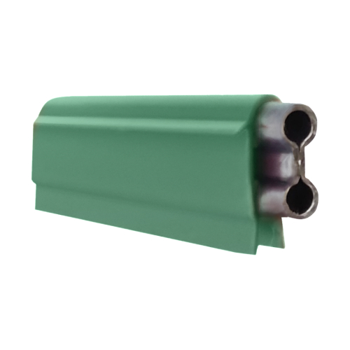 FE-908-2-G: 110 Amp Figure Eight Rolled Galvanized Steel 10 ft Section With Joint Cover (Green)
