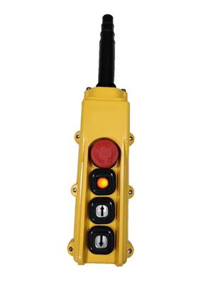 B-82-BR: 4 Button Pendant Station. EMS / Indicator and 2 x 1 Speed Contact Elements