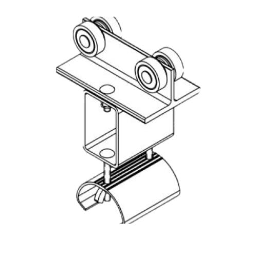 38646: 5" Aluminum Heavy Duty C-Track Tow Trolley