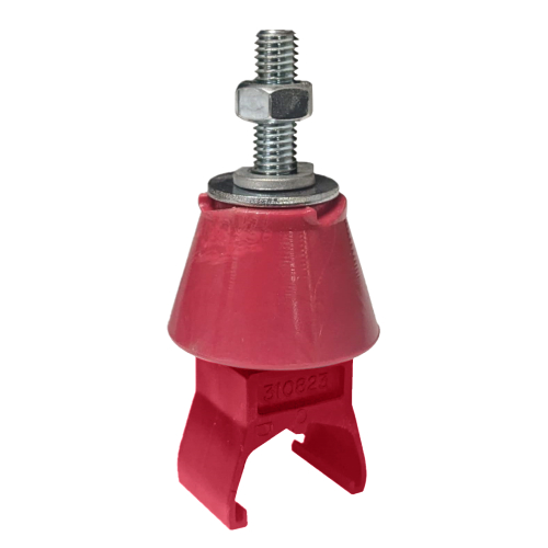 310834: Single Pole Hanger With Insulator (Medium Heat Red)