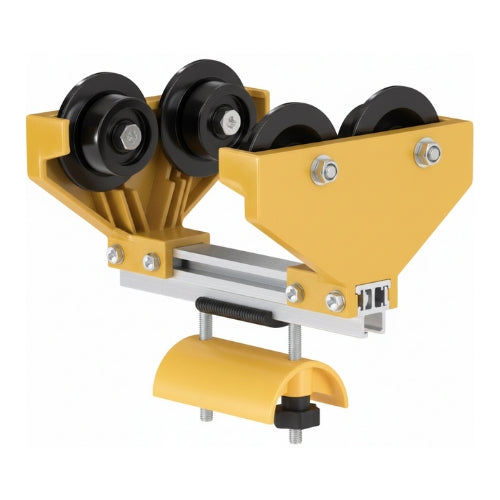 022134-200: 4 Wheel Plastic Trolley For Flat Cable 156mm Max Flange Width