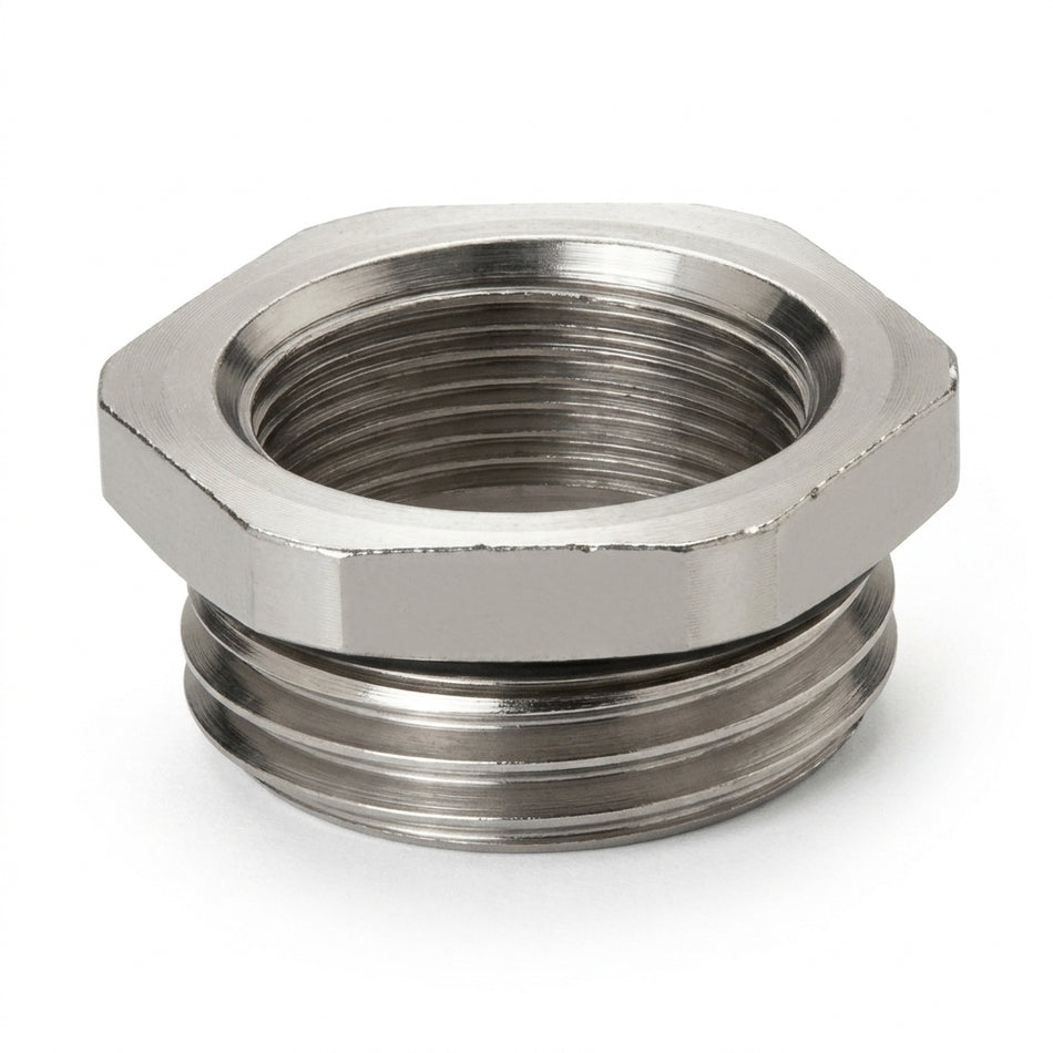 194.854: Thread Adapter Brass Nickel Plated PG21 (M) to M32 (F)