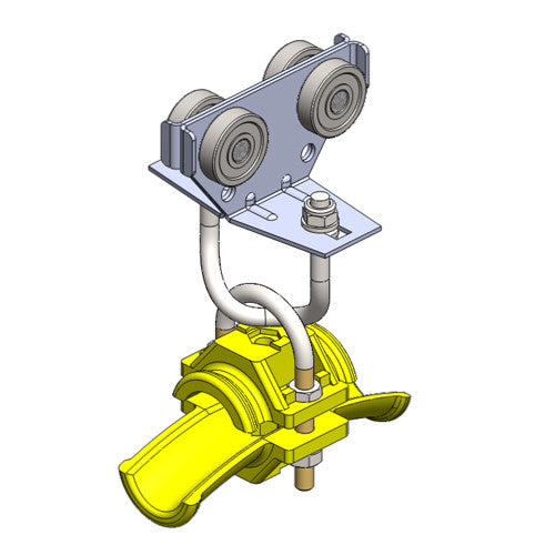 35496: Plated Steel Intermediate Trolley For 25mm Round Cable