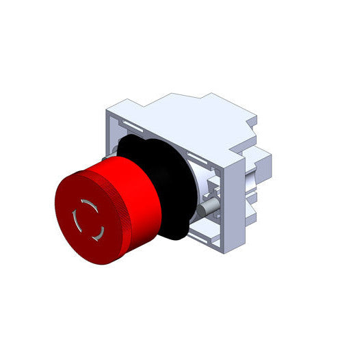 37124: Switch mushroom 30mm 2-nc (red)
