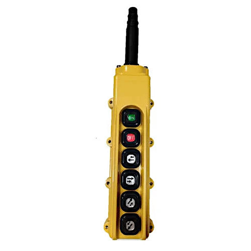 B-83-A2: 6 Button Pendant Station. On / Off and 4 x 2 Speed Contact Elements
