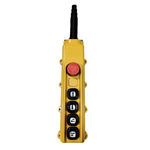 B-83-B1: 6 Button Pendant Station. E-Stop 2 x 1 Speed and 2 x 2 Speed Contact Elements