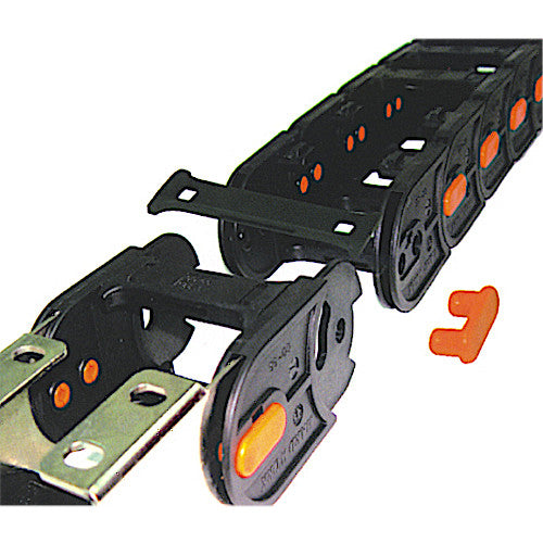 CO-58-200W-R160: 160mm Radius Snap Open Link Cable Carrier. Cavity:58mm h x 190mm w