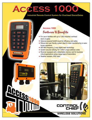 Control Chief Access 1000 Datasheet