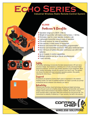Control Chief Echo Series Datasheet