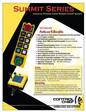 Control Chief Summit Series SK2400 Datasheet