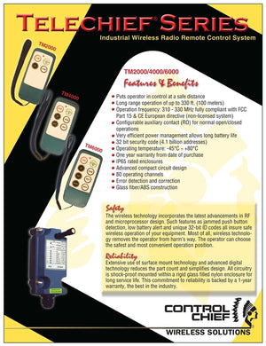 Control Chief TeleChief TM Series Datasheet