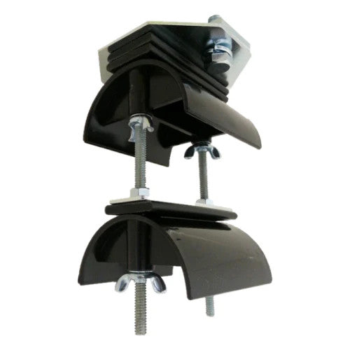 FC-CS1-2: Stationary End Clamp Assembly Two Tier 3" dia. Nylon Saddle