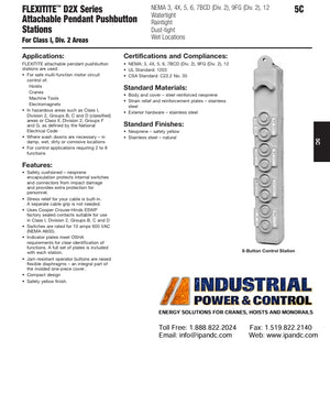 Flexitite D2X-ExP Explosion-Proof Pendant Station