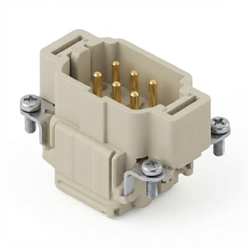 KM06M: 6 Pole + Ground Male Insert 400V 16A