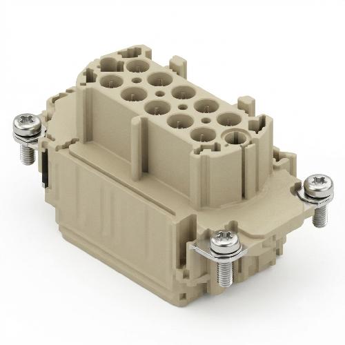 KM10F: 10 Pole + Ground Female Incert 400V 16A