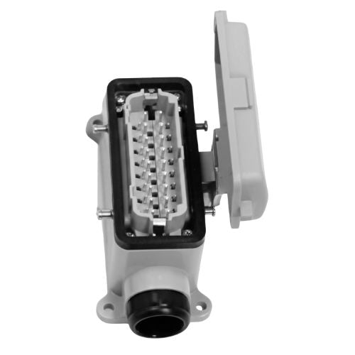 KM24B7C: PG21 Dual Side Entry Surface Mount Base For KM24 Insert With 4 Pegs And Protecive Cover