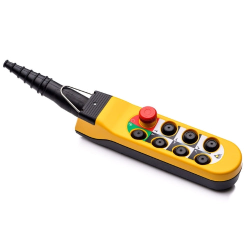 PF38080064: 8 Button Alpha Pendant (6 x 2 Speed) + Mushroom Stop + Reset