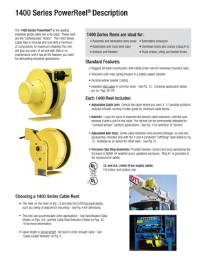 PowerReel 1400 Series Cable Reel