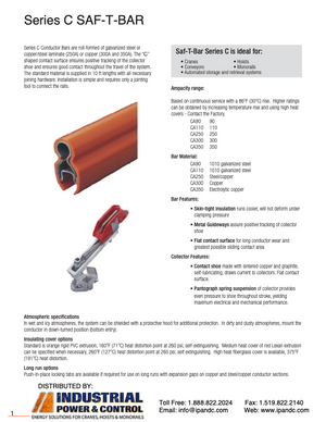 SAF-T-BAR Series C Conductor Bar