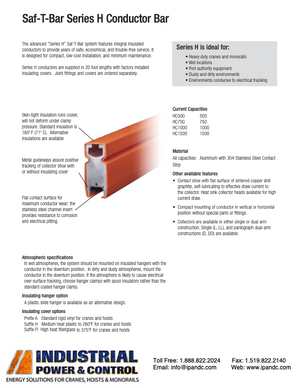 SAF-T-BAR Series H Conductor Bar