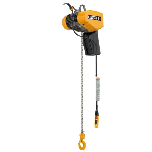 SEQ010SD1-10: 1 Ton Electric Chain Hoist 2-Speed VFD (17/3.9 FPM) 110V-1Ph-60Hz 10' Lift Lug Mount