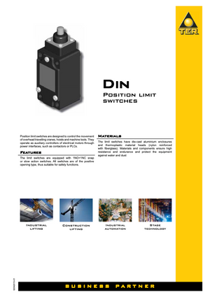 TER DIN Limit Switch Datasheet