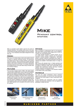 TER Mike Pendant Control Station