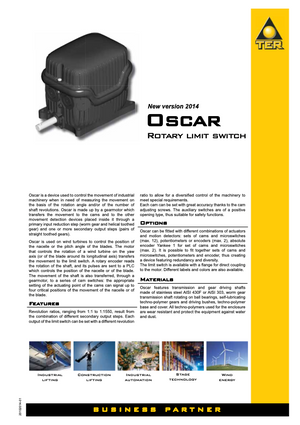 TER Oscar Rotary Limit Switch Datasheet