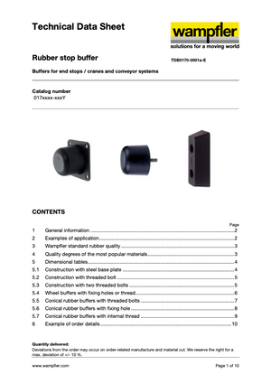 Wampfler End Stops and Rubber Buffers